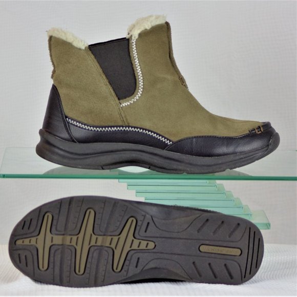 Lands’ End US 8B W Slip-on Brown Suede Booties - Picture 5 of 16